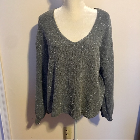 Nice gray silver sweater 0c size L - Picture 9 of 9